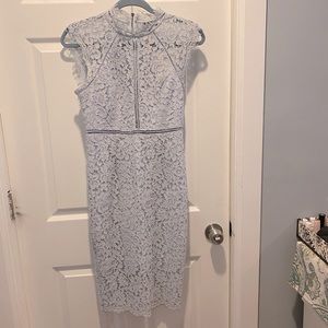 Bardot Lace Sheath Cocktail Dress In Blue Mist
